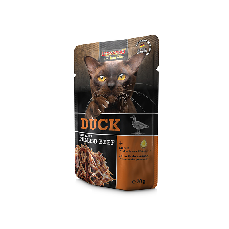 鴨肉配方+額外手撕牛肉貓糧餐包 Duck + extra pulled Beef