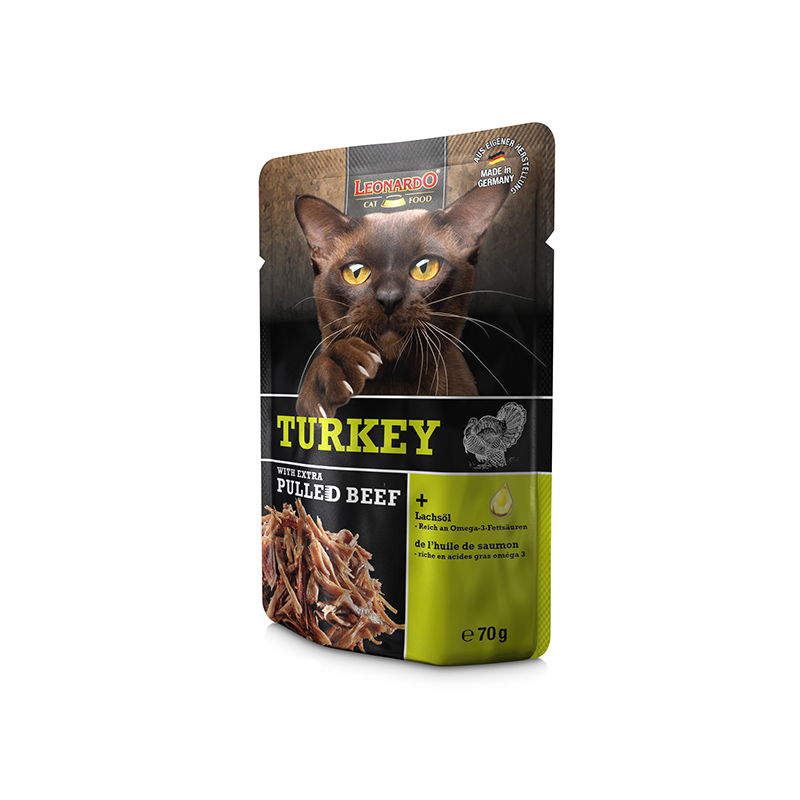 火雞配方+額外手撕牛肉貓糧餐包 Turkey + extra pulled Beef
